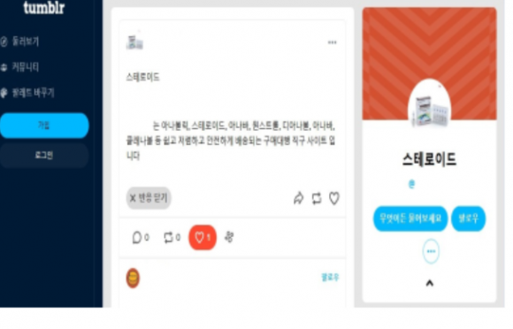 단백동화스테로이드 등 온라인 불법유통 적발 사례. 식품의약품안전처 제공