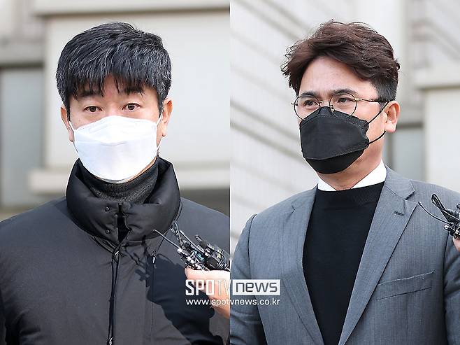 ▲ 1심에 이어 2심에도 무죄 선고를 받으며 법의 처벌을 면한 김종국 전 감독(왼쪽)과 장정석 전 단장 ⓒ곽혜미 기자