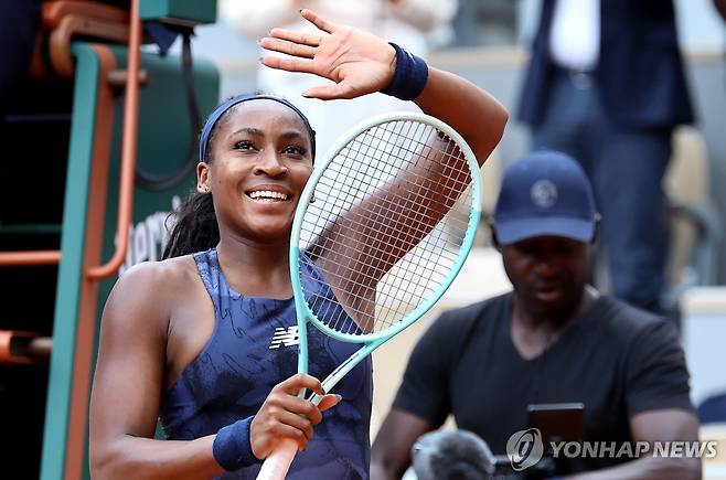 승리 후 기뻐하는 고프 [EPA=연합뉴스]