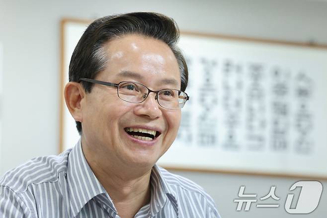 최호권 영등포구청장이 27일 서울 영등포구청 집무실에서 뉴스1과 인터뷰를 하고 있다. 2025.5.27/뉴스1 ⓒ News1 신웅수 기자