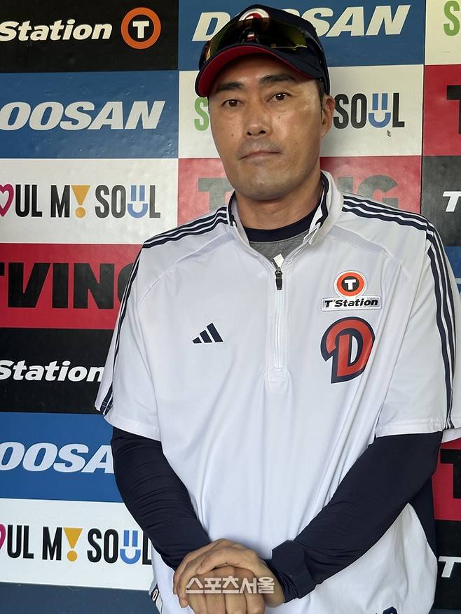 경기 전 인터뷰에 임하는 조성환 감독 대행. 잠실 | 박연준 기자 duswns0628@sportsseoul.com