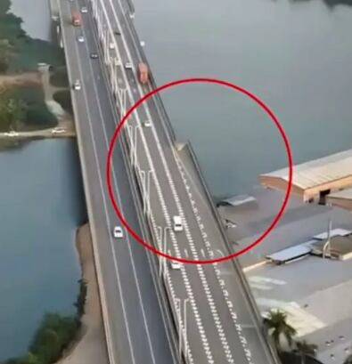 사고가 발생한 중국 광둥성의 한 고속도로./바이두