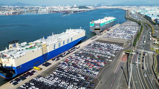 현대차 울산공장 자동차 수출 전용 부두. 현대차 제공