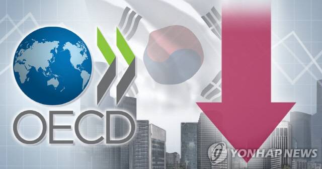 OECD 세계경제 및 한국경제 전망 하향 PG. 연합뉴스