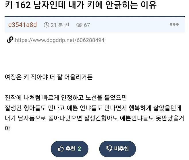 Screenshot_20250105_181631_Chrome.jpg 키 162 남자인데 내가 키에 안긁히는 이유 키 162 남자인데 내가 키에 안긁히는 이유
