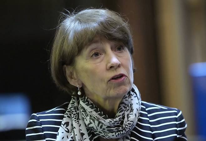 국제 입양 실태를 조사한 스웨덴 입양위원회 안나 싱어 위원장이 2023년 3월21일 한국을 방문해 서울에서 에이피 통신과 인터뷰 했다. AP 연합뉴스