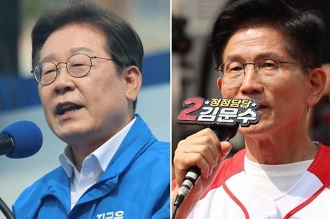 21대 대선 더불어민주당 이재명, 국민의힘 김문수 후보. 연합뉴스