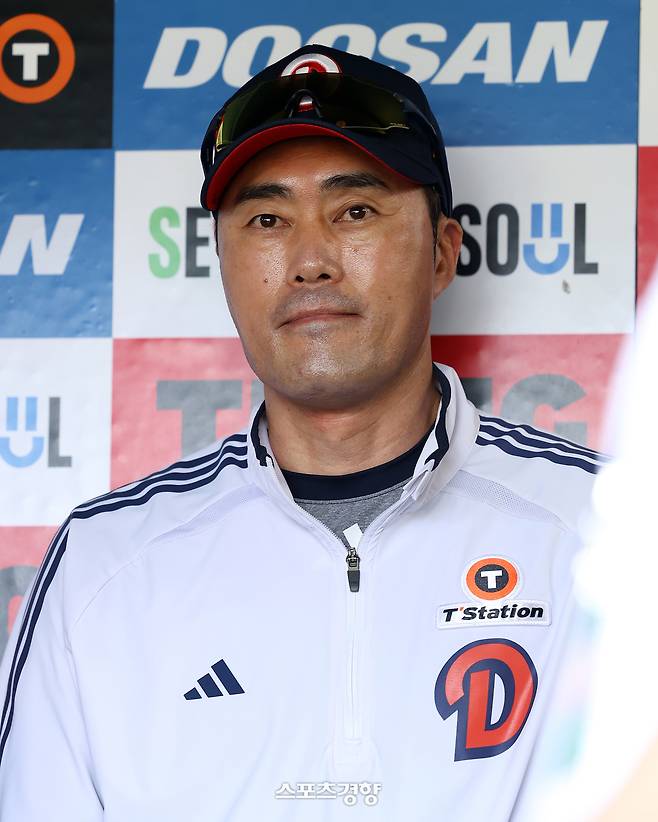 두산 조성환 감독대행. 두산베어스 제공