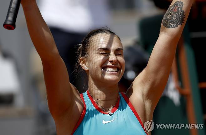 4강에 오른 사발렌카 [EPA=연합뉴스]