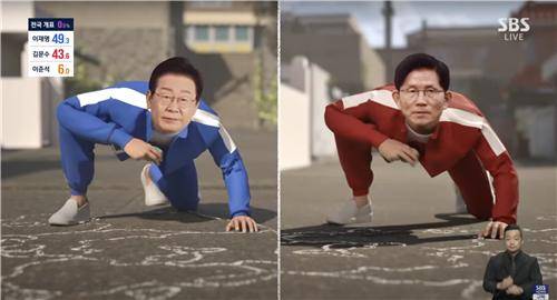 SBS 대선 개표방송 [방송화면 캡처. 재판매 및 DB 금지]