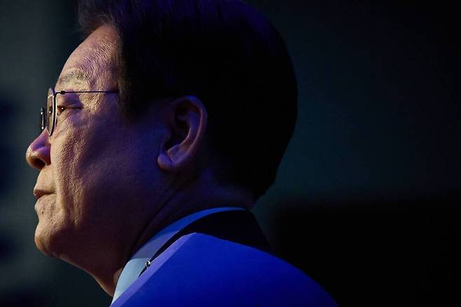 ▲ 이재명 당선인이 지난 2022년 더불어민주당 당 대표 후보로 출마한 모습. /사진제공=더불어민주당 중앙선거대책위원회