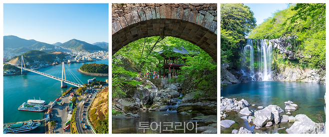 (좌측부터) 여수, 순천, 제주/사진-모두투어