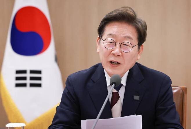 이재명 대통령이 4일 서울 용산 대통령실 청사에서 열린 ‘비상경제점검 태스크포스(TF) 회의’에서 발언하고 있다. (대통령실통신사진기자단) 2025.06.04. 서울=뉴시스