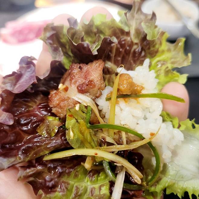 노총각 돼지갈비 혼밥