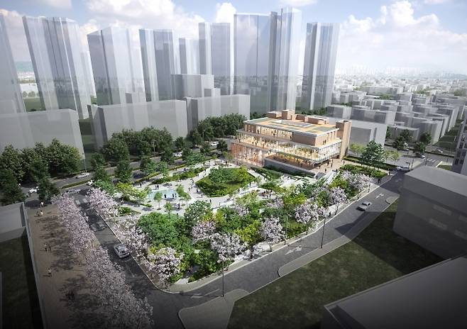 장위뉴타운에 들어설 대규모 공공도서관 조감도. 성북구 제공