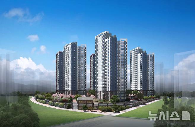 [평택=뉴시스] 평택 고덕 A48블록 금성백조 예미지 투시도 (사진=금성백조건설 제공) 2025.06.04.photo@newsis.com