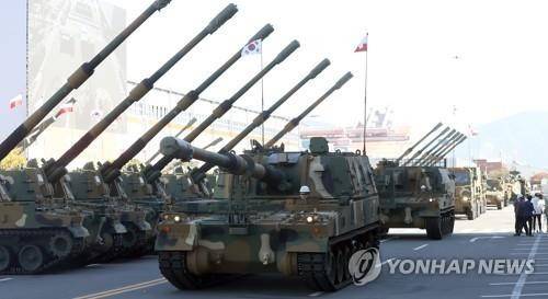 창원 현대로템 폴란드 수출 K-2 전차 출고식 [연합뉴스 자료사진]