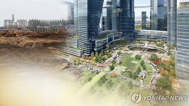 '100층 랜드마크' 용산국제업무지구 조성…세계 최대 수직도시 (CG) [연합뉴스TV 제공]