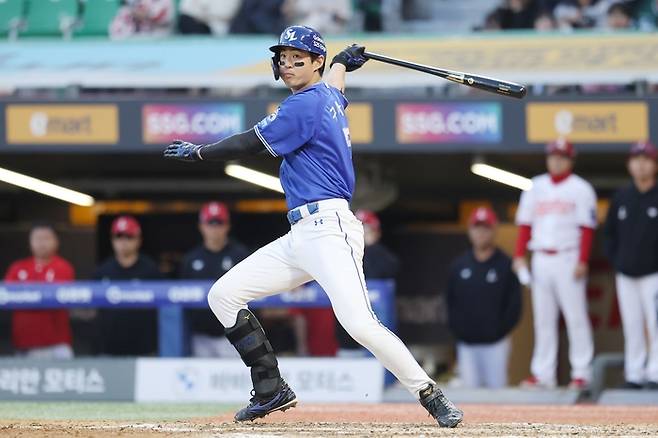 지난 3일  인천 SSG랜더스필드에서 '2025 신한 SOL 뱅크 KBO리그' 삼성 라이온즈와 SSG 랜더스 경기에서 타석에 들어선 구자욱. <삼성 라이온즈 제공>