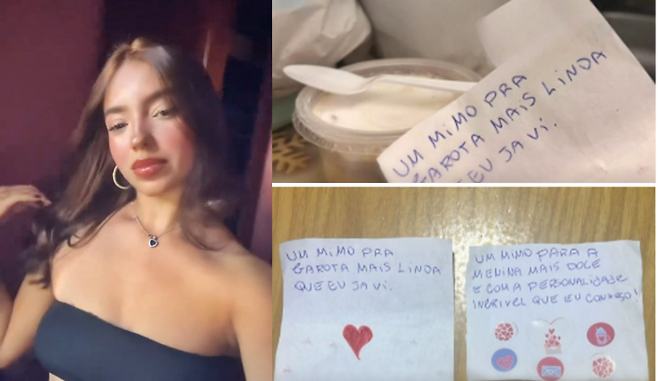 브라질 상파울루 인근 이타페세리카 다 세하에서 한 17세 소녀가 독극물이 든 케이크를 먹은 뒤 사망하는 사건이 발생했다. 왼쪽=케이크 먹고 숨진 17세 여성, 오른쪽=가해자가 보낸 케이크와 '내가 본 가장 아름다운 소녀를 위한 선물'이라 쓰여진 쪽지 [사진=브라질 경찰]