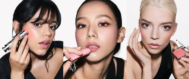 지수(가운데)와 디올의 새 캠페인 얼굴들