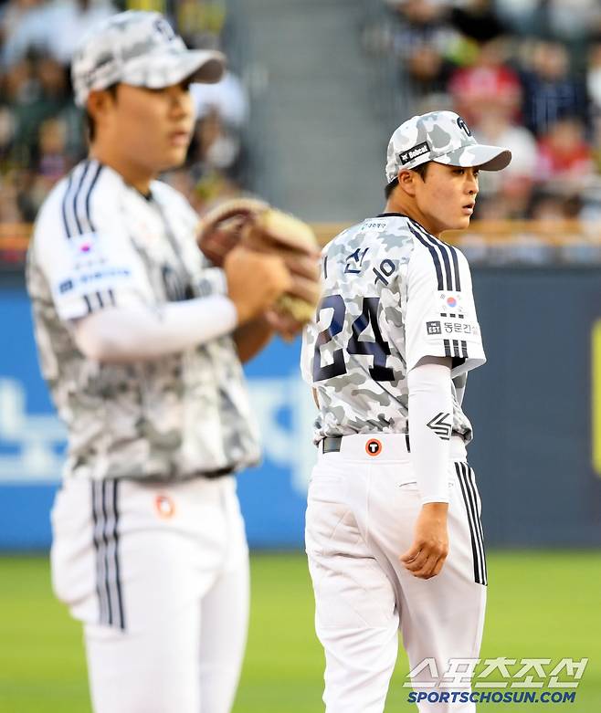 4일 잠실구장에서 열린 두산 베어스와 KIA 타이거즈의 경기. 두사 이선우가 숨을 고르고 있다. 잠실=박재만 기자 pjm@sportschosun.com/2025.06.04/