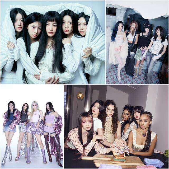 아일릿 하이키 캣츠아이가 각각 16일, 26일, 27일 새 앨범을 발표한다. 여기에 지난해 여름을 뜨겁게 달군 에스파(이상 왼쪽 위부터 시계 방향)가 6월 컴백을 목표로 새 앨범을 준비 중이다. /각 소속사