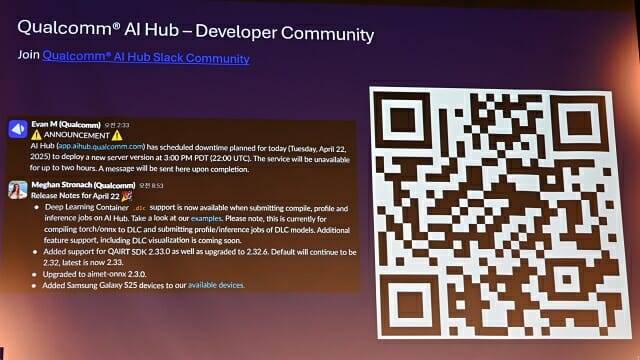 이규진 이사는 ”퀄컴 AI 허브 관련 공식 슬랙 커뮤니티가 운영중”이라고 밝혔다. (사진=지디넷코리아)