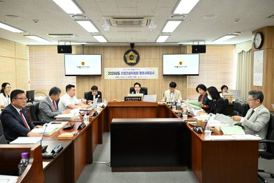 세종시의회 산업건설위원회 2025년도 행정사무감사 모습. 세종시의회 제공