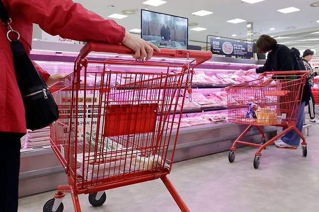 서울 시내 대형마트에서 시민들이 장을 보고 있다.ⓒ뉴시스
