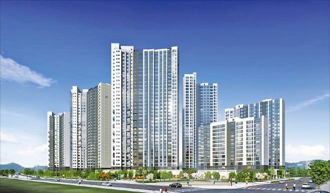 ‘리버센 SK뷰 롯데캐슬’ 투시도.