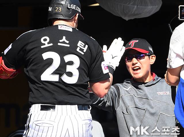 5일 창원 NC전에서 결승포를 친 오스틴. 사진=천정환 기자