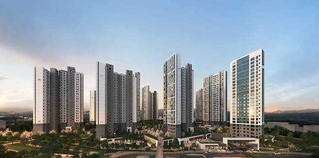 신분평 더웨이시티 제일풍경채, 793가구 민간임대 공급에 나선다. 사진은 '신분평 더웨이시티 풍경채' 투시도. /사진=HMG그룹