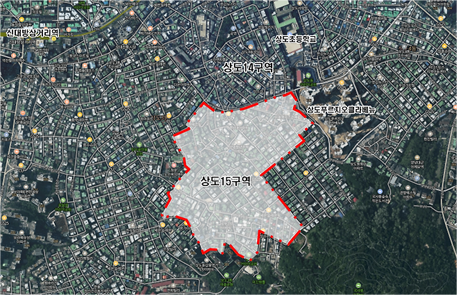 상도15구역 위치도