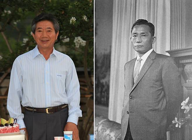 노무현 전 대통령과 박정희 전 대통령. 노무현 사료관, 박정희대통령기념관 홈페이지 캡처