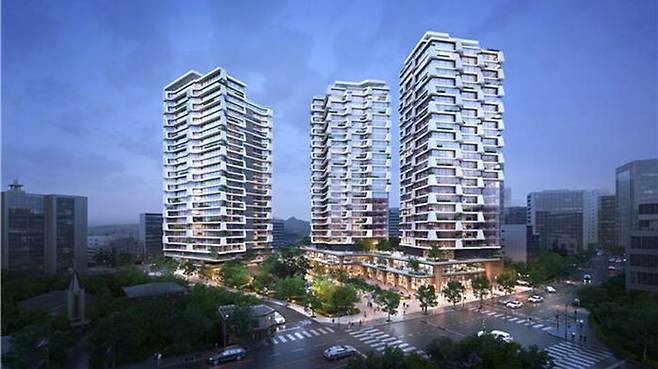 내자·필운 구역 제2-1지구 도시 정비형 재개발 사업 조감도