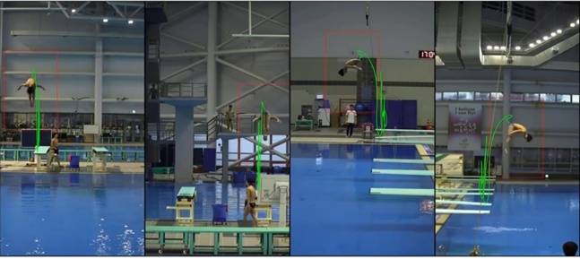 AI 기반 3D 동작 분석 및 예측 시스템의 분석 화면. /사진=대한수영연맹