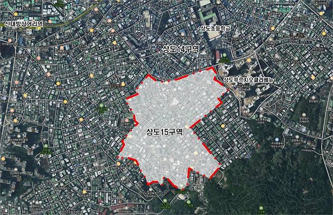 상도15구역 위치도 [동작구 제공. 재판매 및 DB 금지]