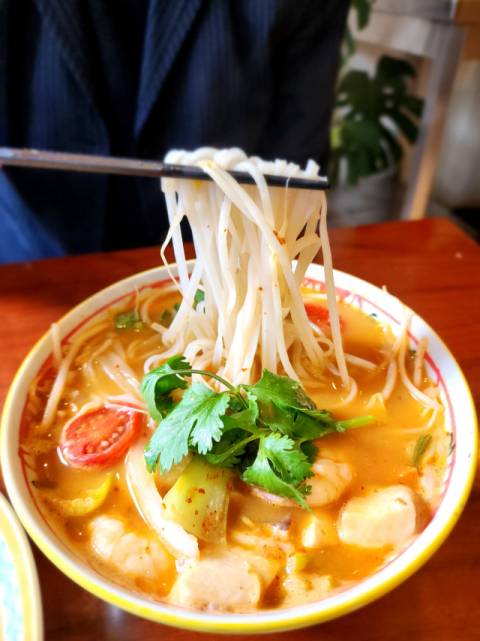 ‘타이백스트릿’의 똠얌쌀국수.