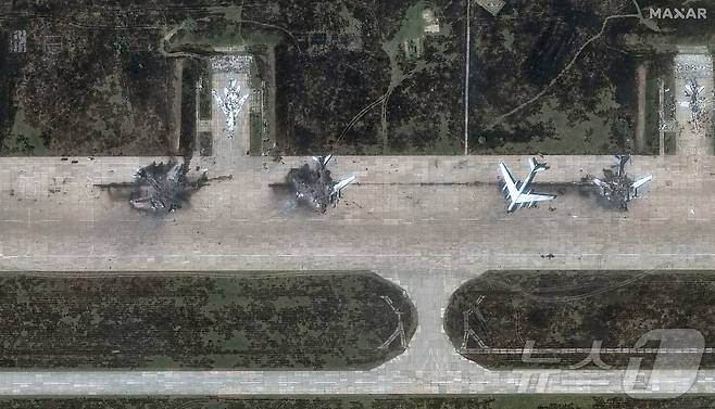 우크라이나 '거미줄' 작전이 진행된 모습. MAXAR TECHNOLOGIES via REUTERS ⓒ 로이터=뉴스1 ⓒ News1 신성철 기자