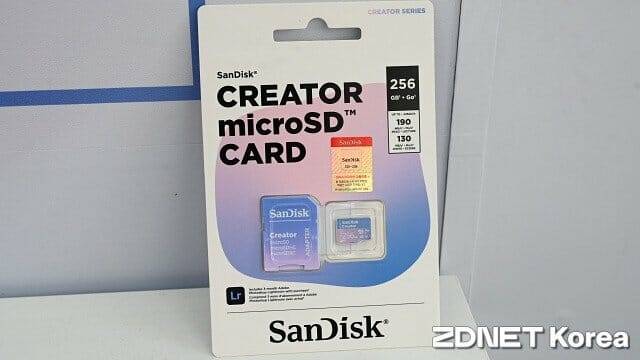 샌디스크 크리에이터 마이크로SD카드. (사진=지디넷코리아)