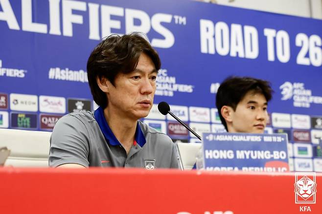 북중미 월드컵 본선 진출을 확정한 홍명보 감독. 사진=KFA