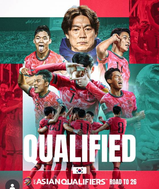 Korea qualified for the 2026 FIFA World Cup finals after beating Iraq 2-0 at Basra International Stadium on June 5. [KOREA FOOTBALL ASSOCIATION]