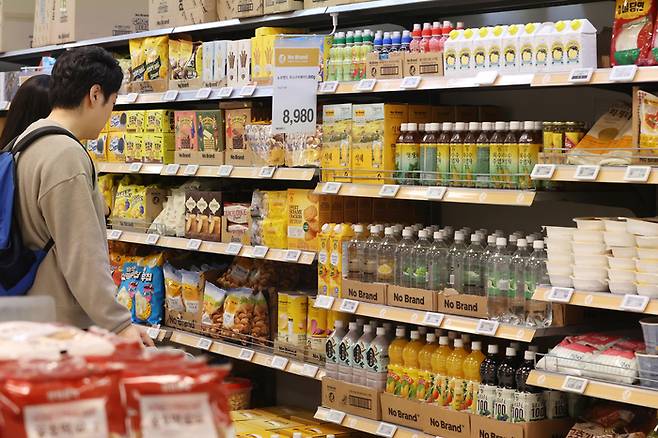 서울의 한 대형마트에서 장을 보고 있다. [사진 = 연합뉴스]