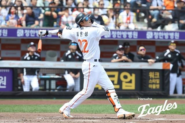 채은성은 최근 연일 불방망이를 휘두르고 있다. 사진=한화 제공