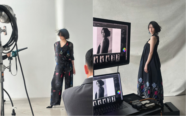 가수 강지영이 화보 촬영 현장 사진을 공개했다./강지영 인스타그램