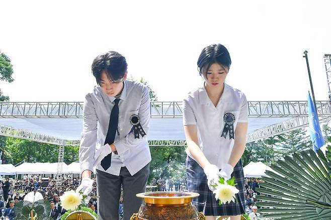 횡성보훈공원에서 열린 '제70회 현충일 추념식' *재판매 및 DB 금지