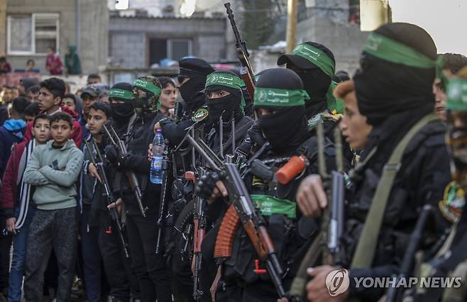 하마스 무장조직 알카삼여단 [EPA 연합뉴스 자료사진. 재판매 및 DB 금지]