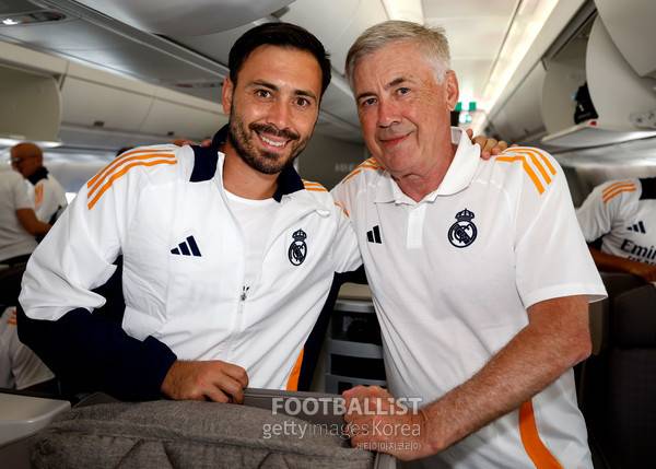 다비데 안첼로티 수석코치(왼쪽), 카를로 안첼로티 감독(이상 당시 레알마드리드). 게티이미지코리아