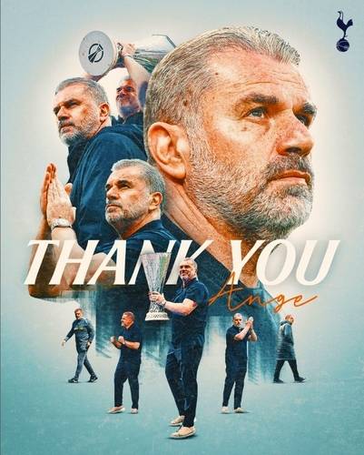 경질된 포스테코글루 토트넘 감독. 토트넘 SNS 캡처·연합뉴스